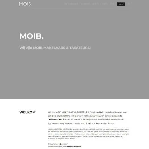 Screenshot der Website von www.moib.nl