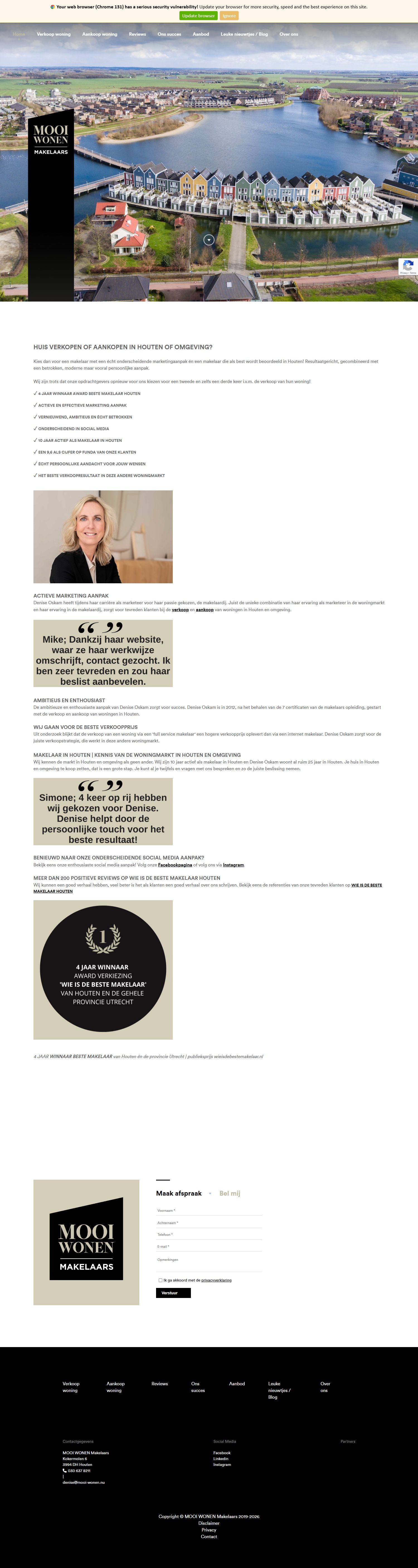 Screenshot der Website von www.mooi-wonen.nu