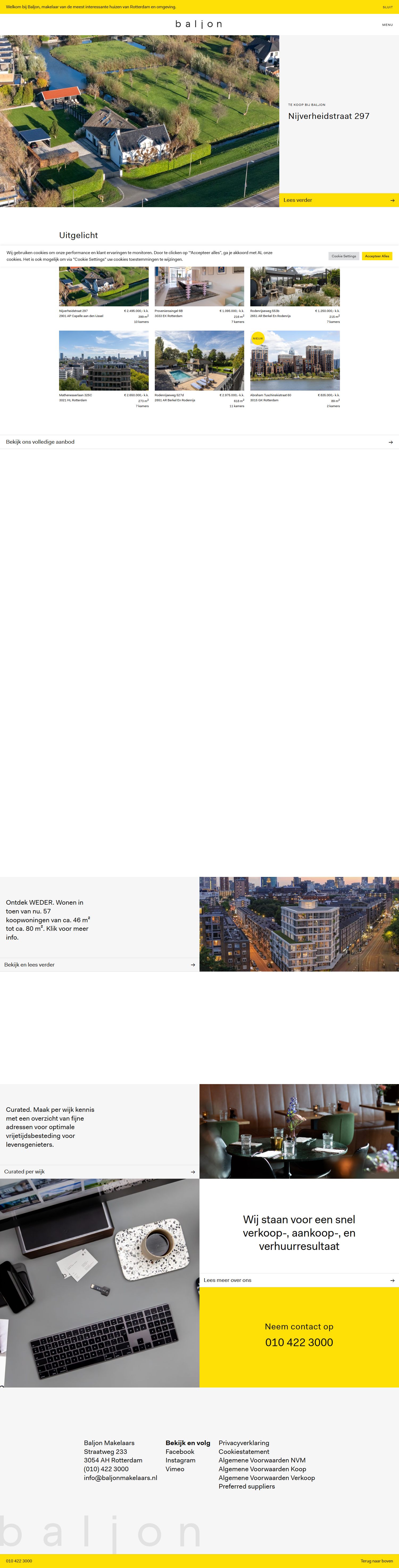 Screenshot van de website van www.baljonenmora.nl