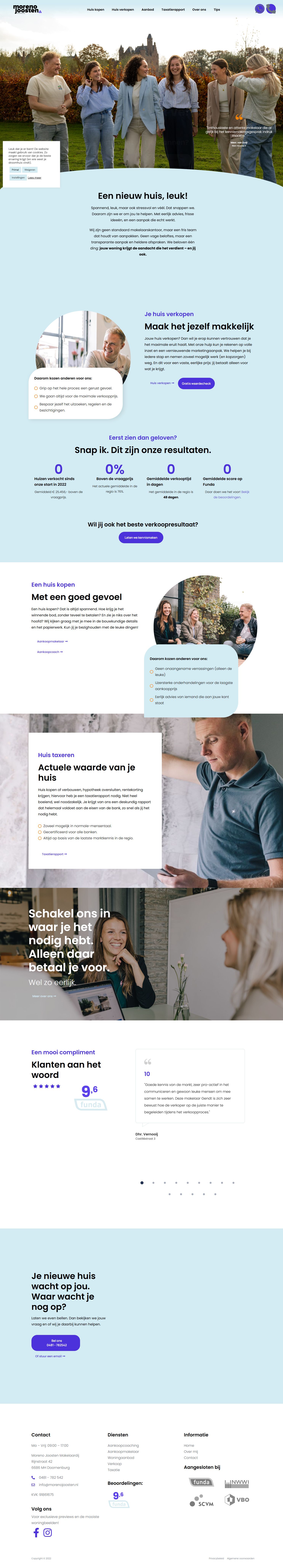 Screenshot of the website of www.morenojoosten.nl