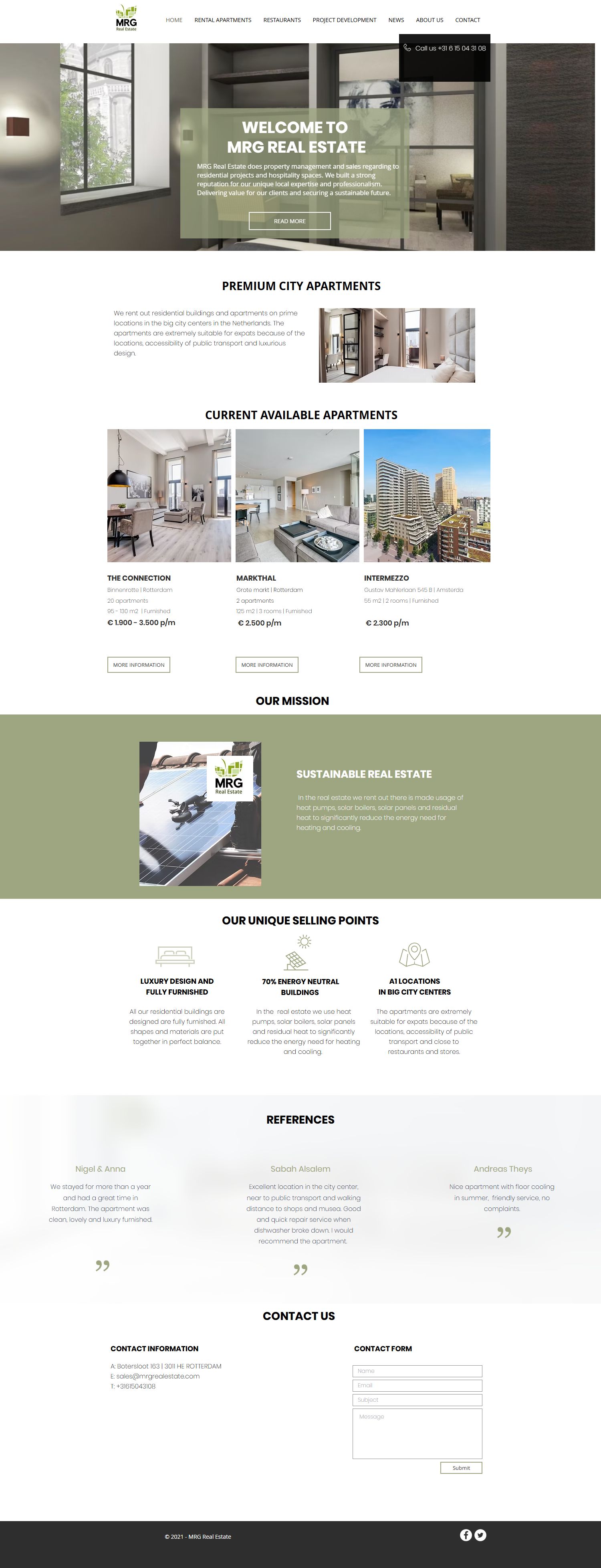 Screenshot der Website von www.mrgrealestate.com