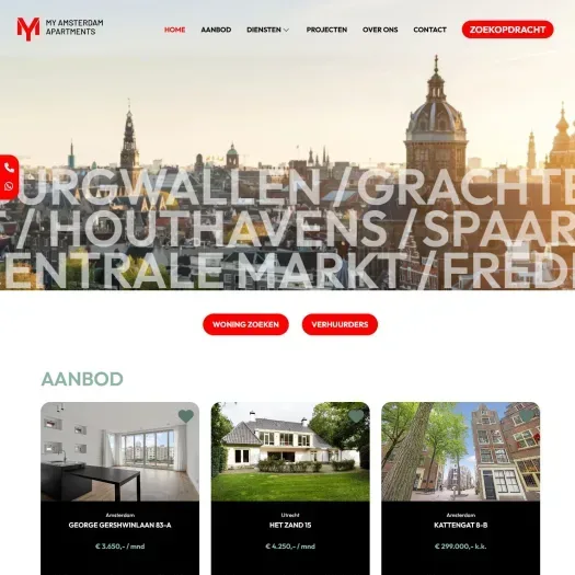 Screenshot of the website of www.myamsterdamapartments.com