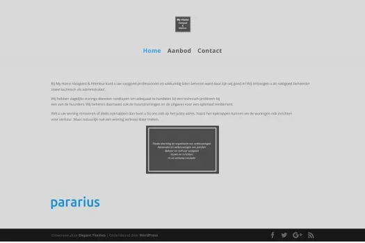 Screenshot van de website van myhomevastgoed.nl