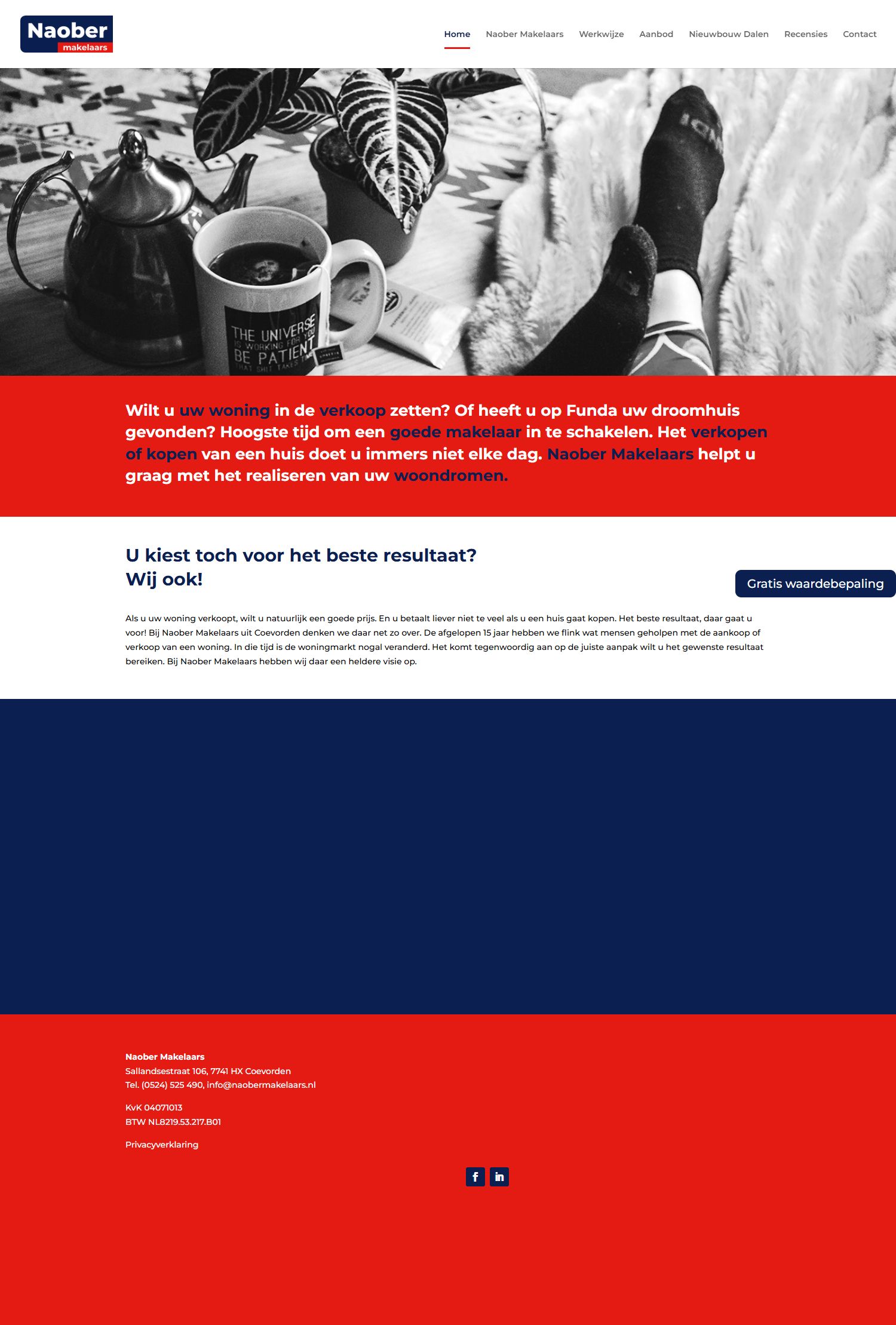 Screenshot der Website von www.naobermakelaars.nl