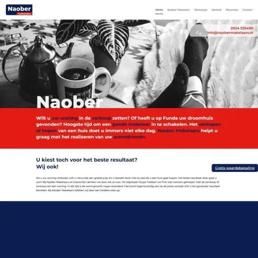 Screenshot van de website van www.naobermakelaars.nl
