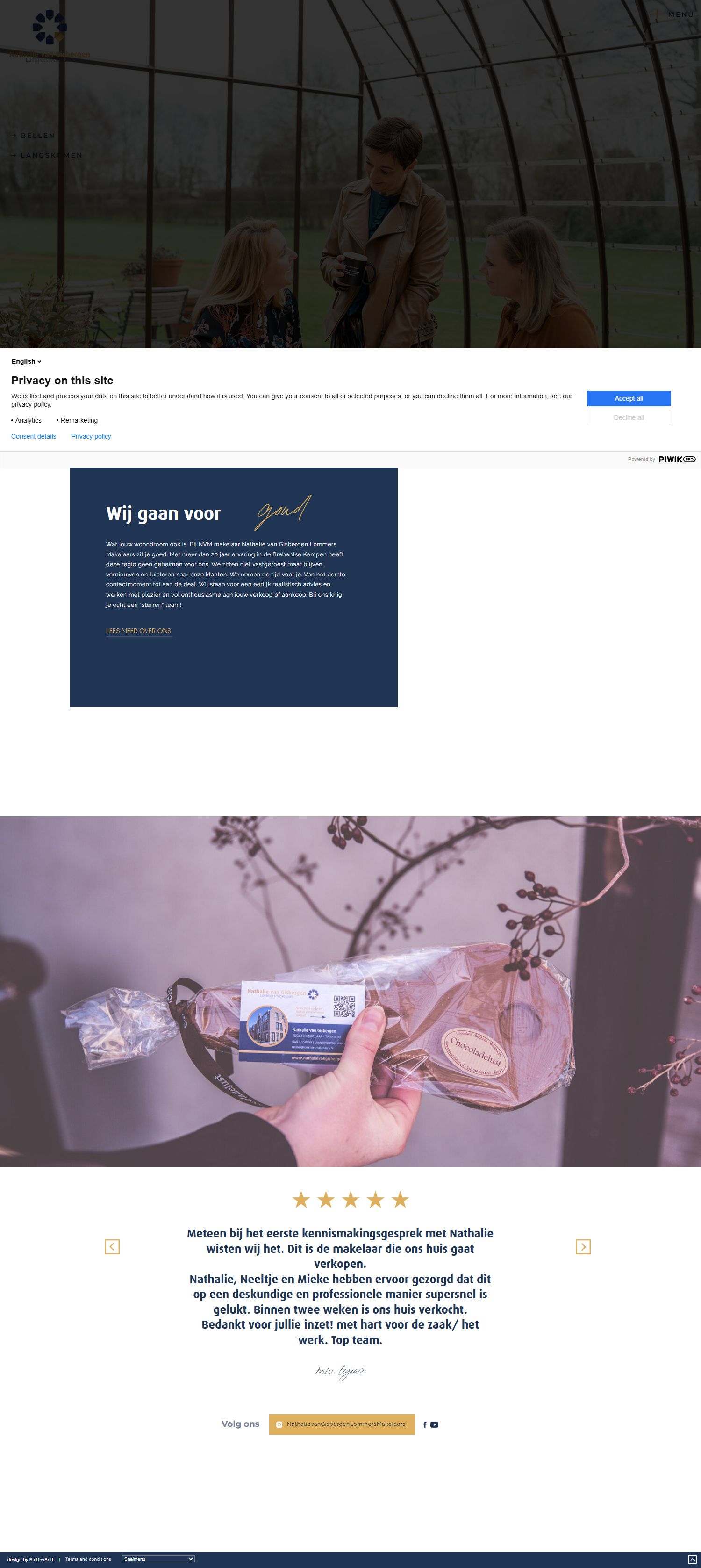 Screenshot der Website von www.nathalievangisbergen.nl