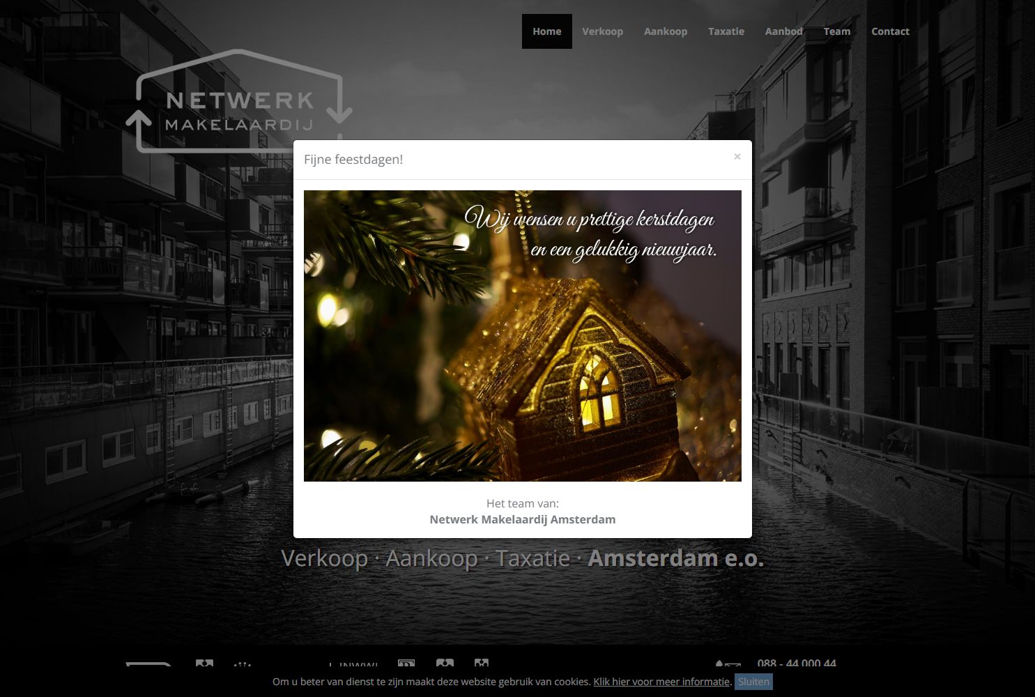 Screenshot of the website of www.netwerkmakelaardij.nl