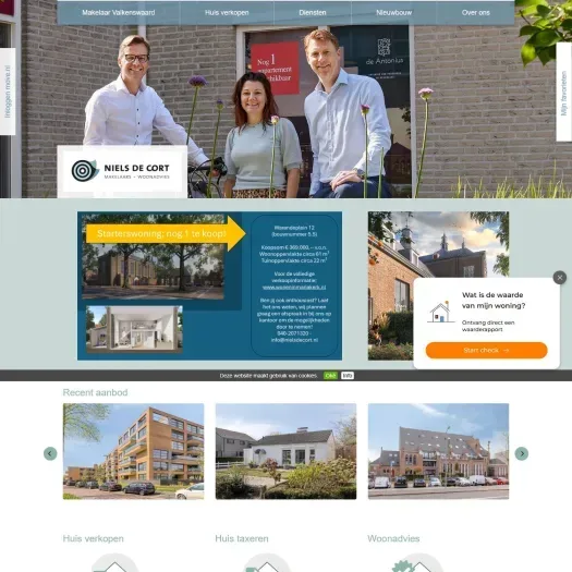 Screenshot van de website van www.nielsdecort.nl