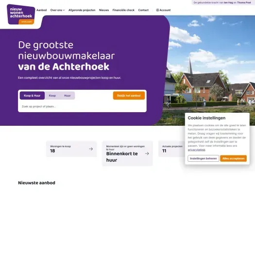 Screenshot der Website von www.nieuwwonenachterhoek.nl