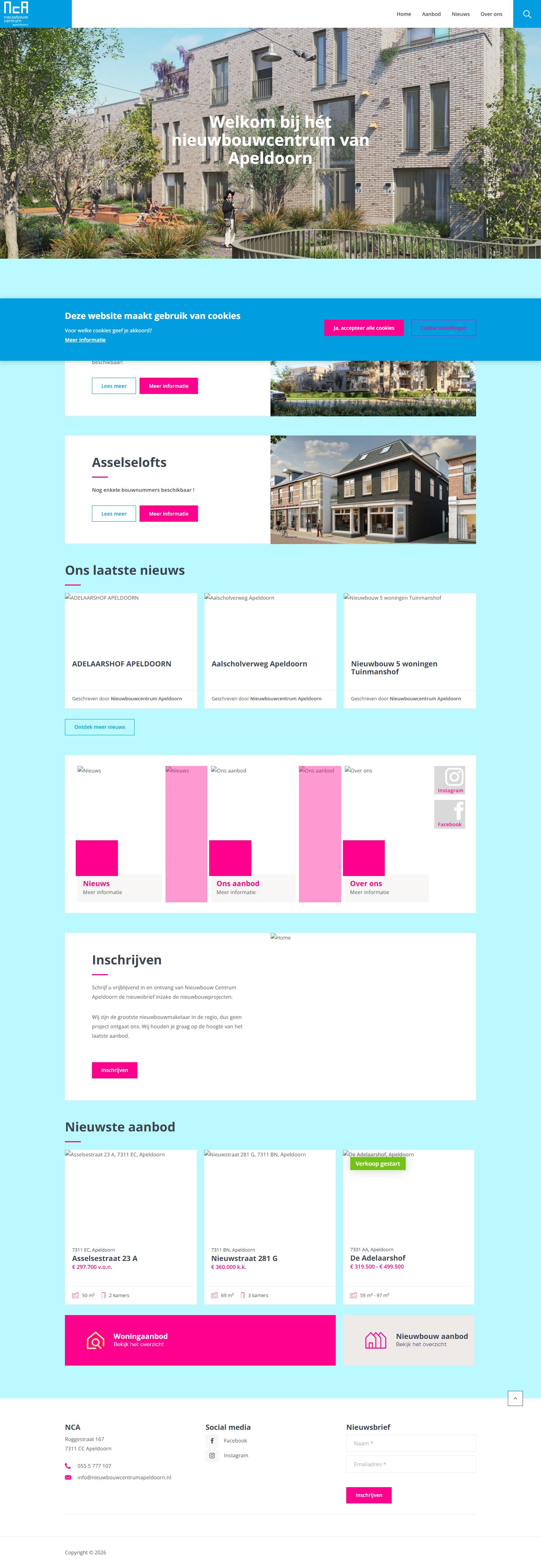 Screenshot der Website von www.nieuwbouwcentrumapeldoorn.nl