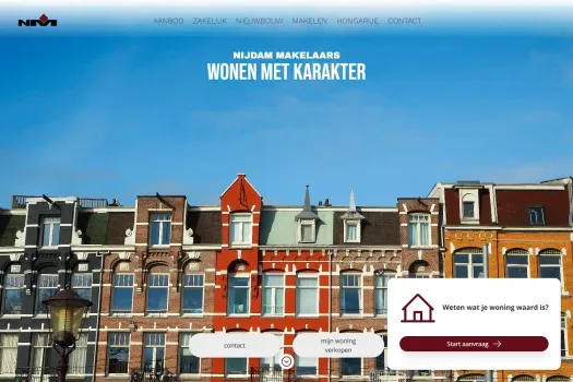 Screenshot der Website von www.nijdammakelaars.nl
