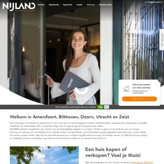 Screenshot der Website von www.nijland.nl