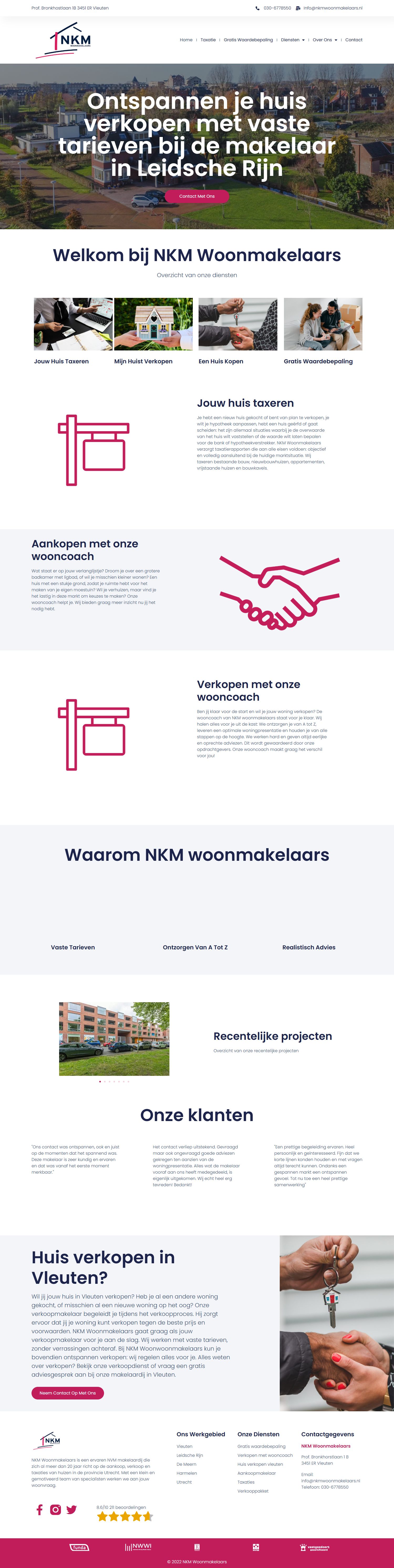 Screenshot der Website von www.nkmwoonmakelaars.nl