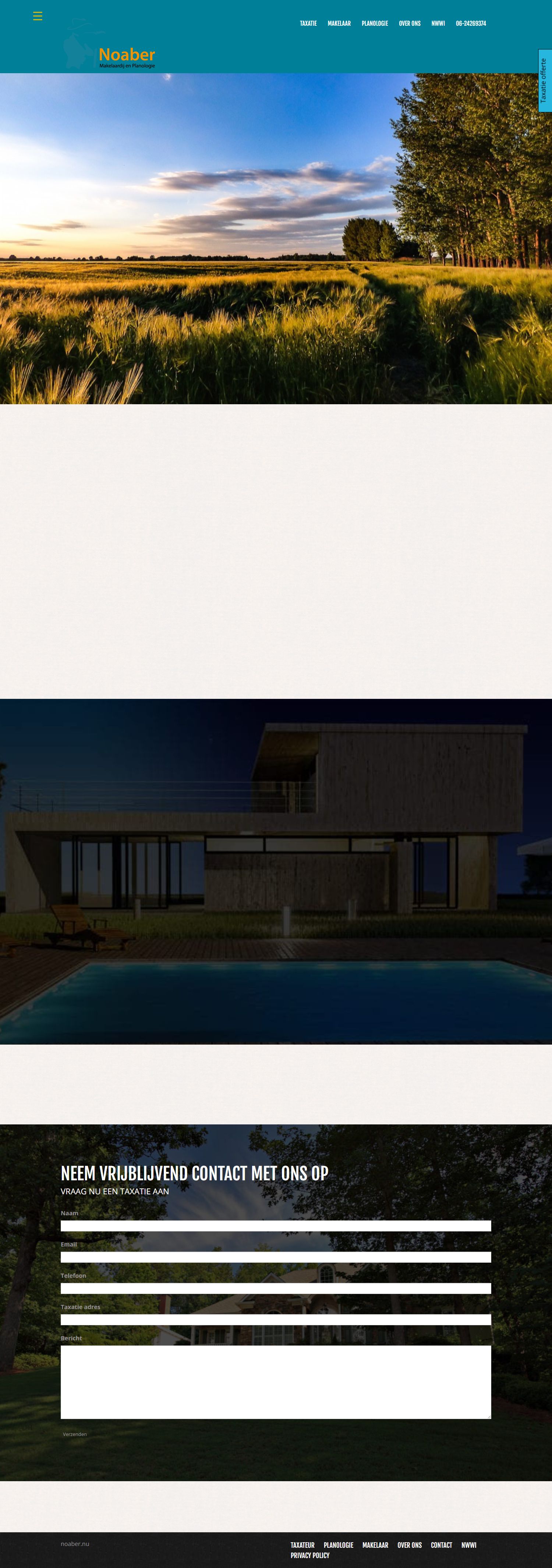 Screenshot of the website of www.noaber.nu