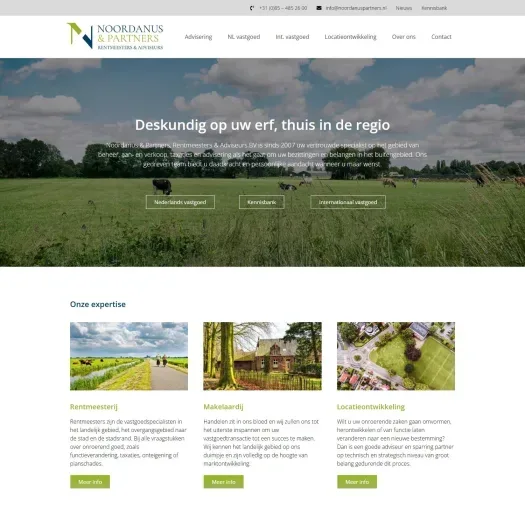 Screenshot van de website van www.noordanuspartners.nl