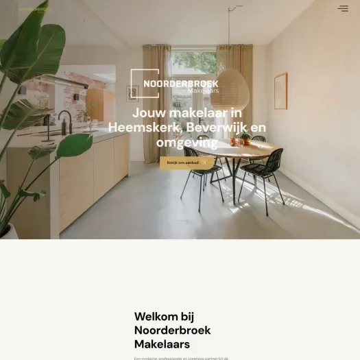 Screenshot of the website of www.noorderbroekmakelaars.nl