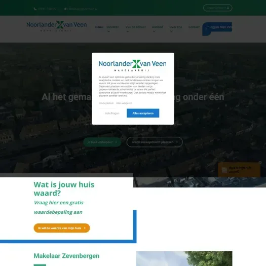 Screenshot van de website van www.noorlandernvm.nl