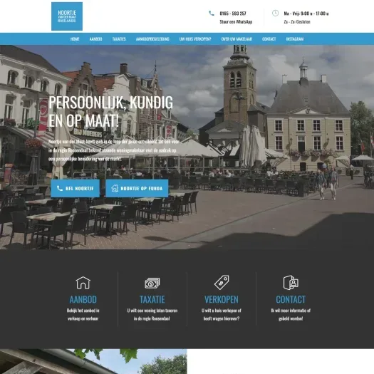 Screenshot van de website van www.noortjevandermaat.nl