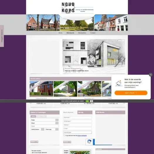 Screenshot van de website van www.noudkopsmakelaardij.nl