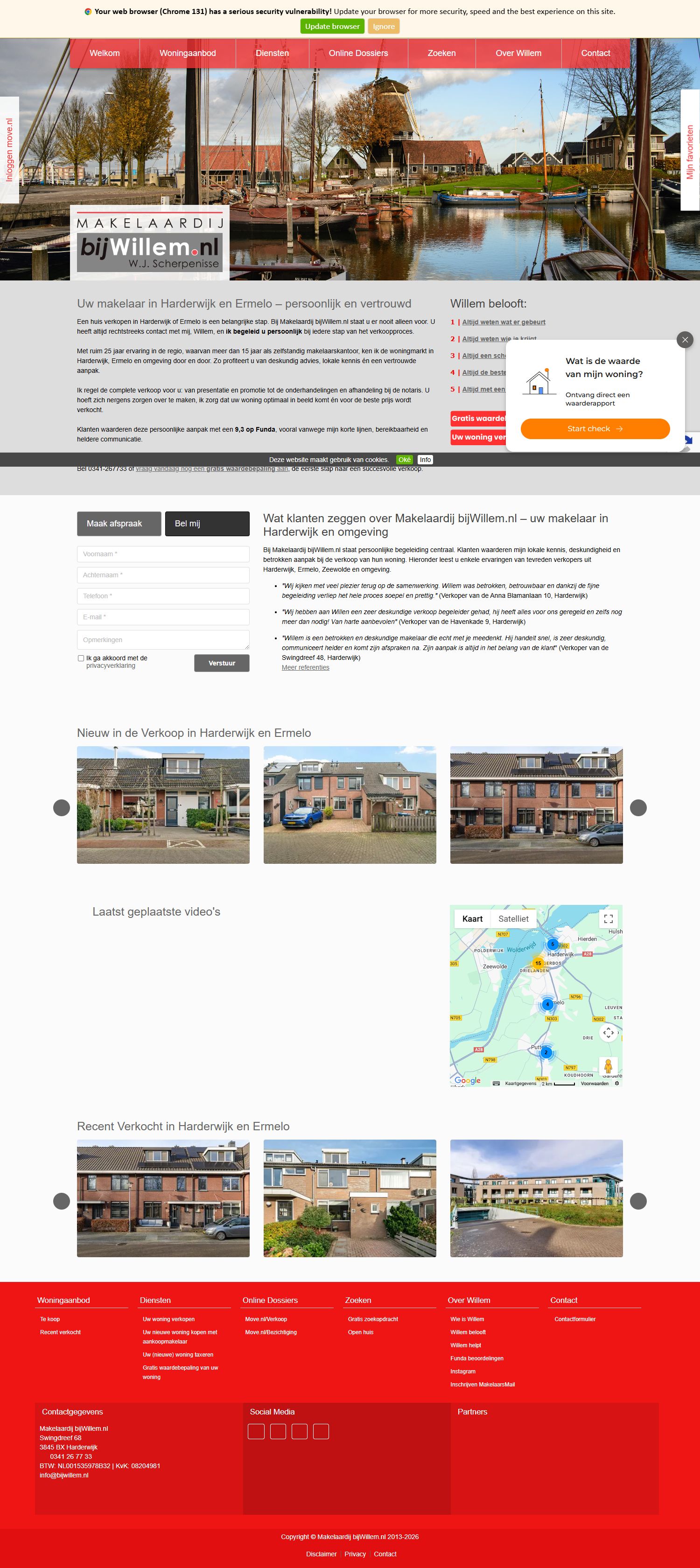 Screenshot der Website von www.bijwillem.nl