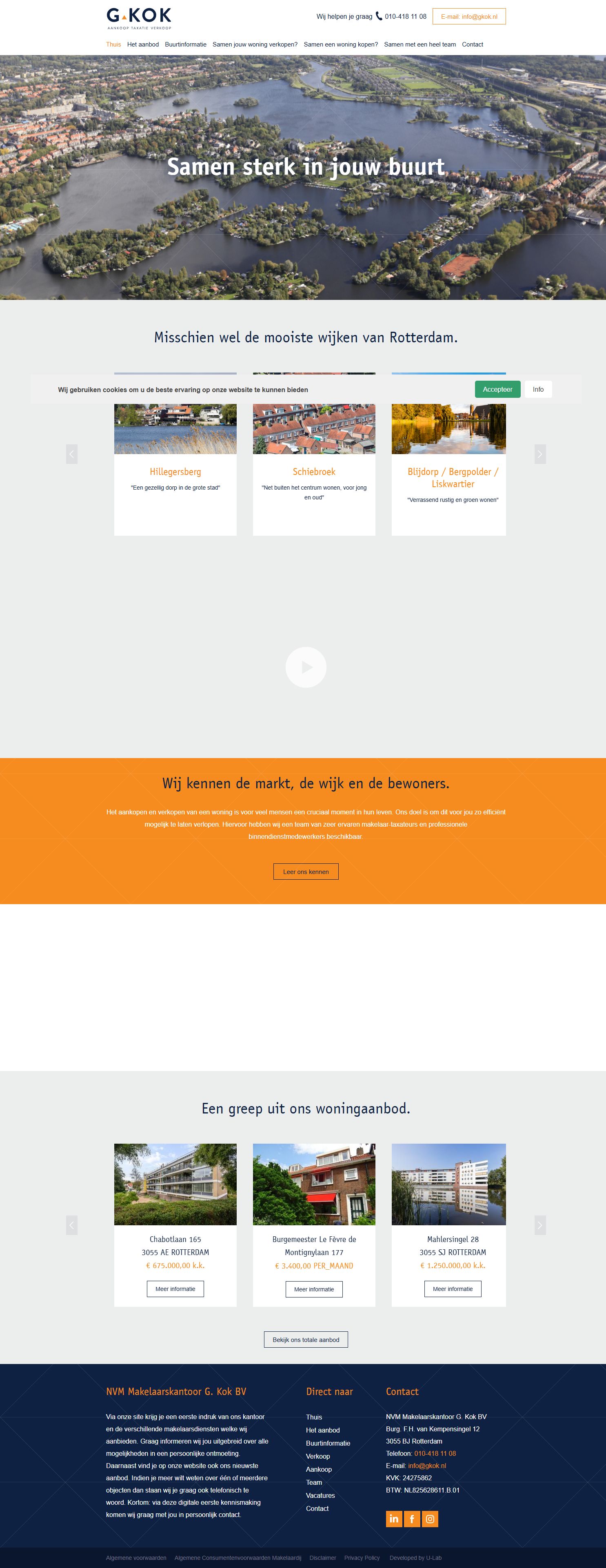 Capture d'écran du site web de www.gkok.nl