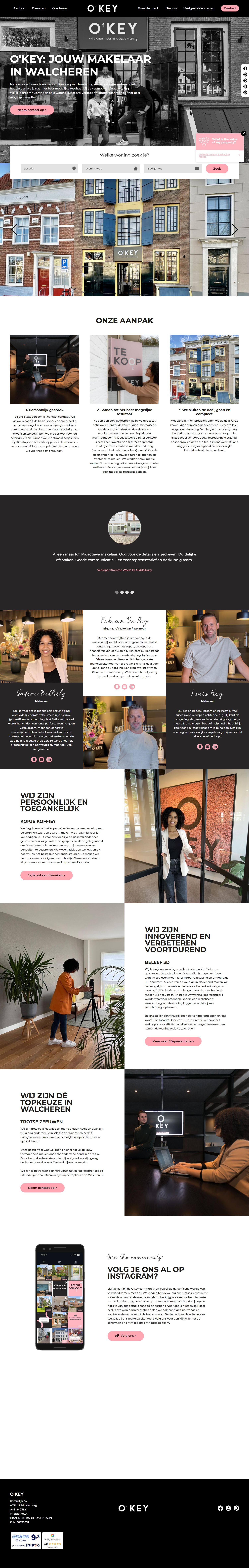 Screenshot of the website of www.o-key.nl