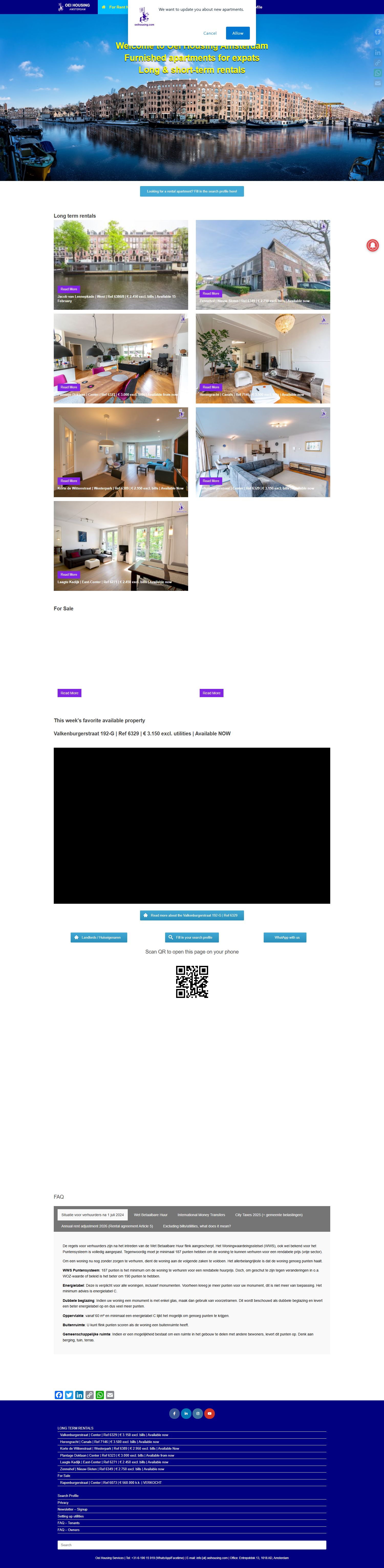 Screenshot van de website van www.oeihousing.com