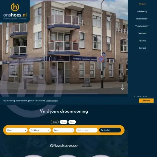 Screenshot of the website of www.onshoes.nl