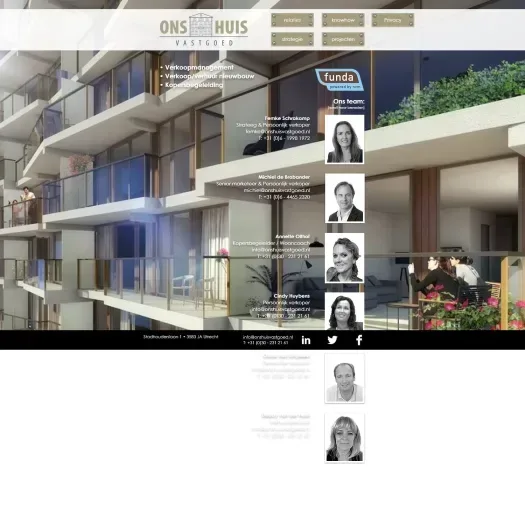 Screenshot van de website van www.onshuisvastgoed.nl