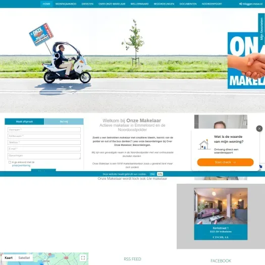 Capture d'écran du site web de www.onzemakelaar.nl