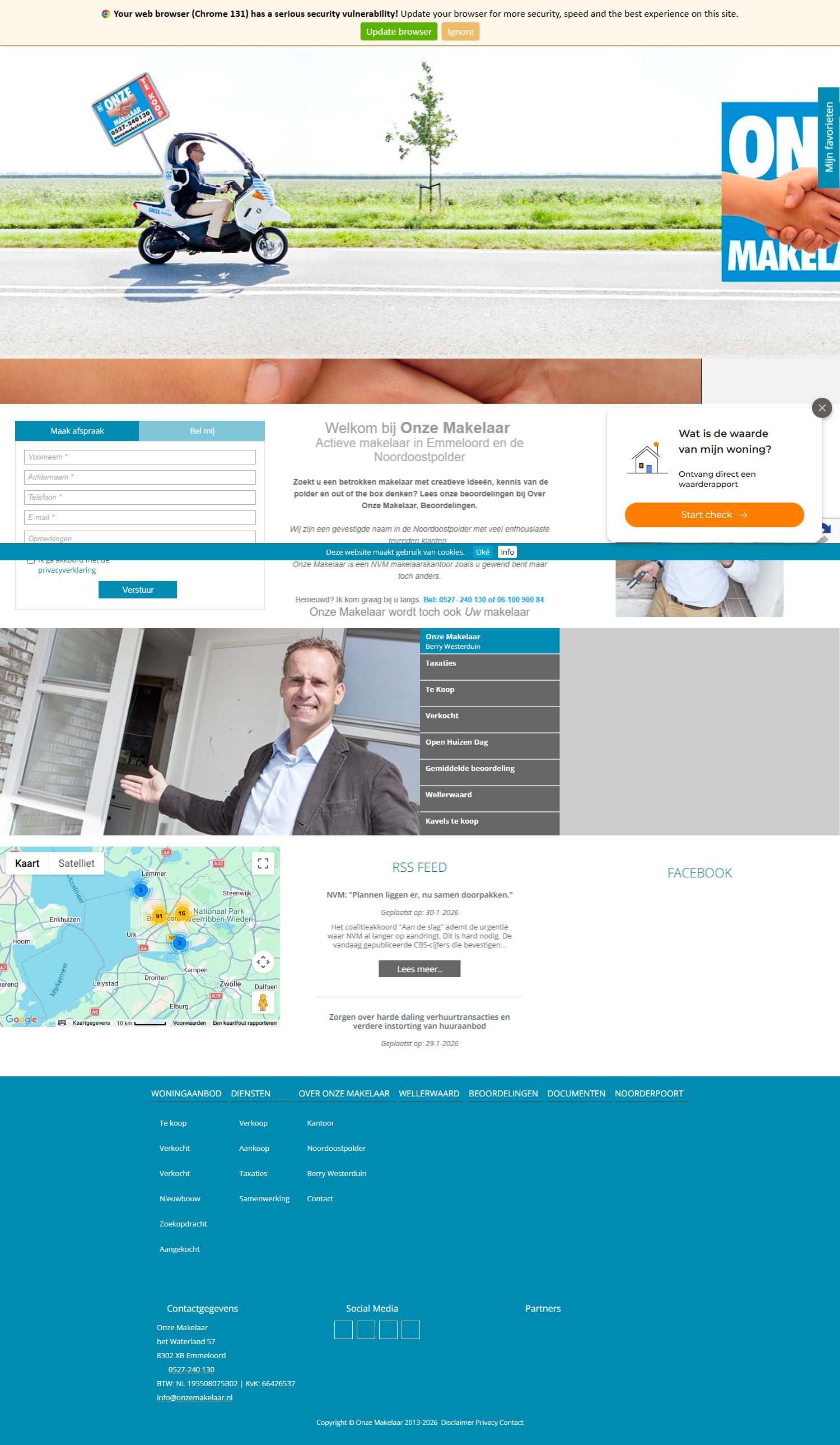 Screenshot der Website von www.onzemakelaar.nl