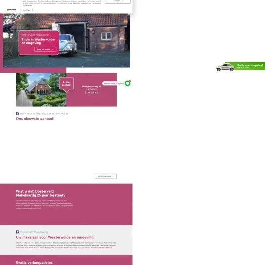 Screenshot van de website van www.oosterveld-makelaardij.nl