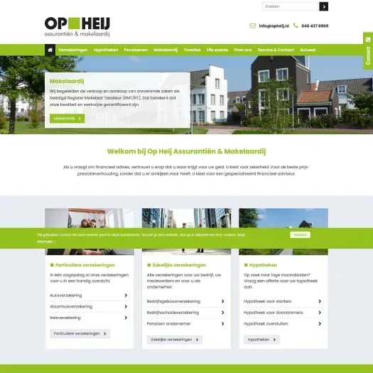 Screenshot van de website van www.opheij.nl