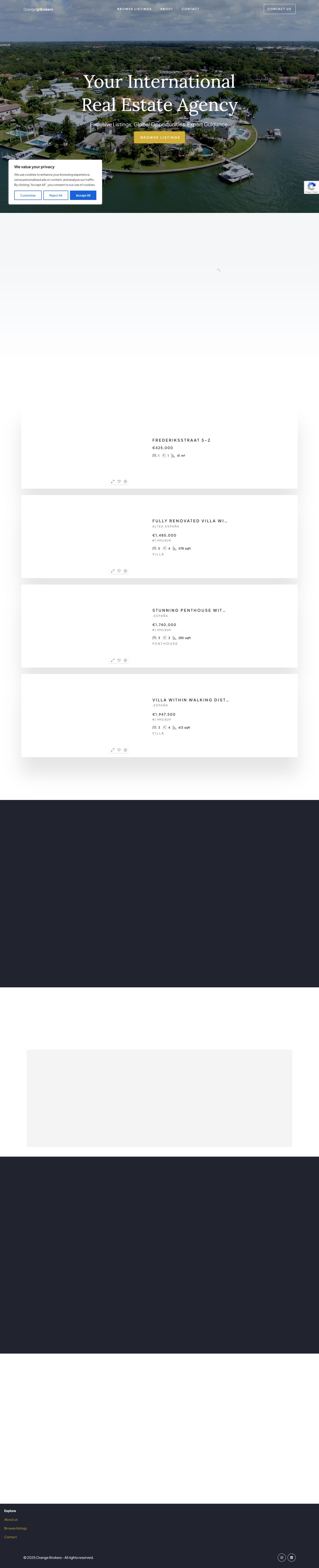 Screenshot der Website von orange-brokers.com