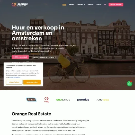 Screenshot of the website of orange-realestate.com