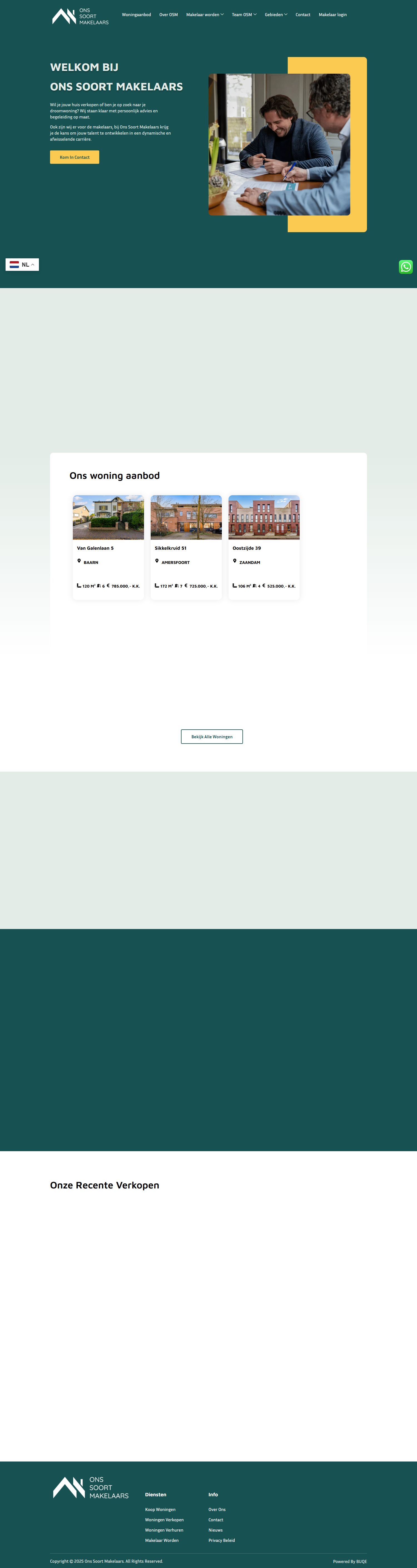 Screenshot van de website van www.osmakelaars.nl