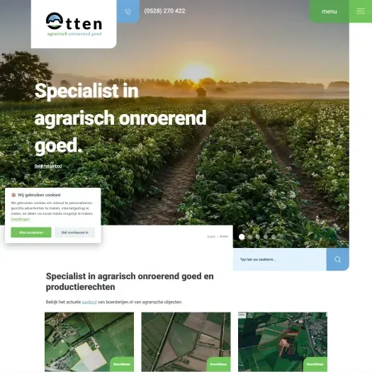 Capture d'écran du site web de www.boerderijen.nl