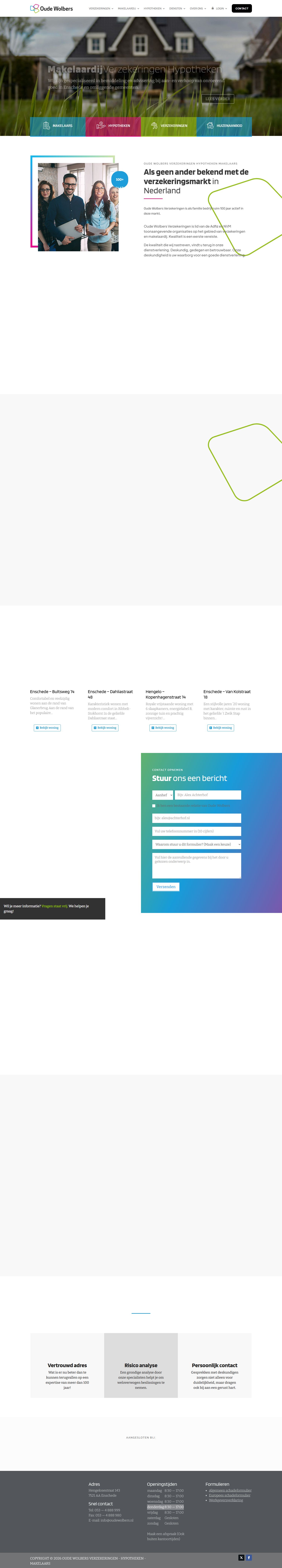 Screenshot der Website von www.oudewolbers.nl