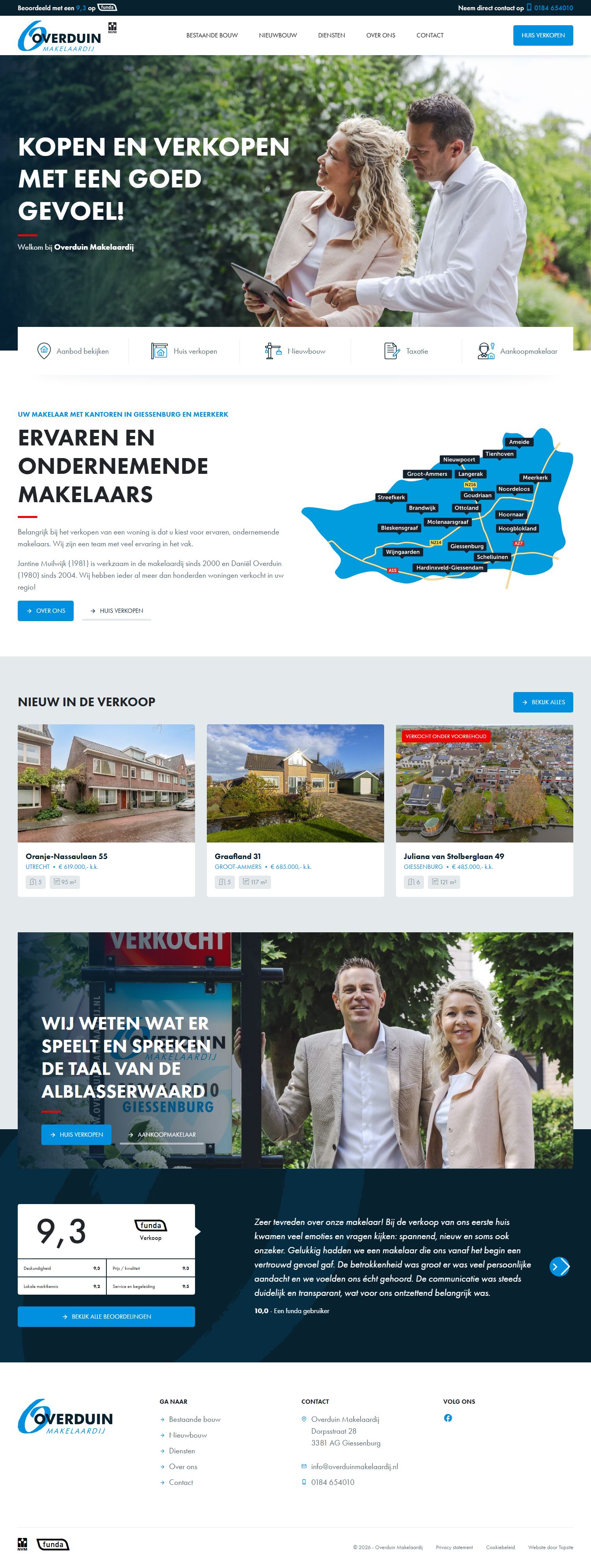 Screenshot der Website von www.overduinmakelaardij.nl