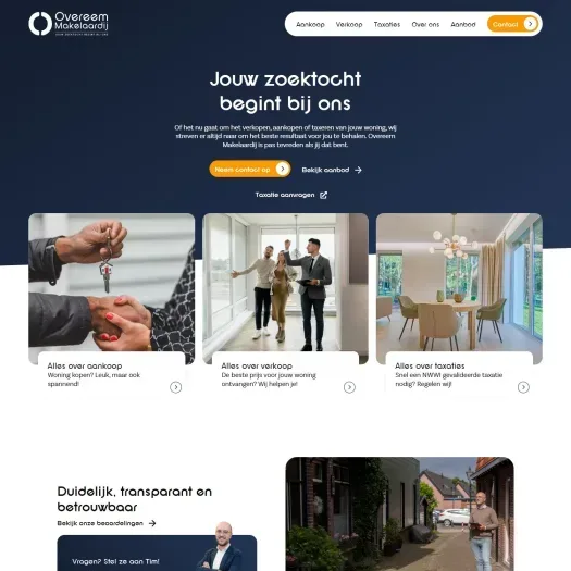 Screenshot van de website van www.overeemmakelaardij.nl
