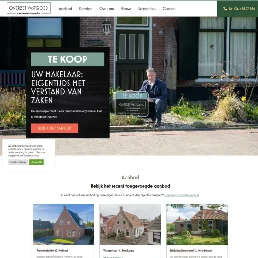 Screenshot of the website of www.overzetvastgoed.nl