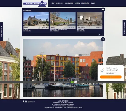 Screenshot van de website van www.pago-adviesgroep.nl