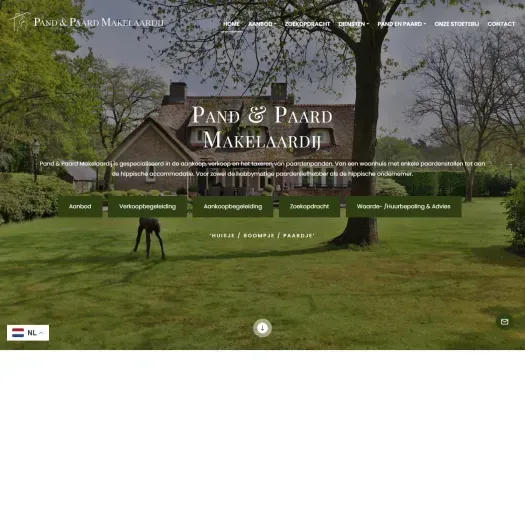Screenshot der Website von www.pandenpaard.nl
