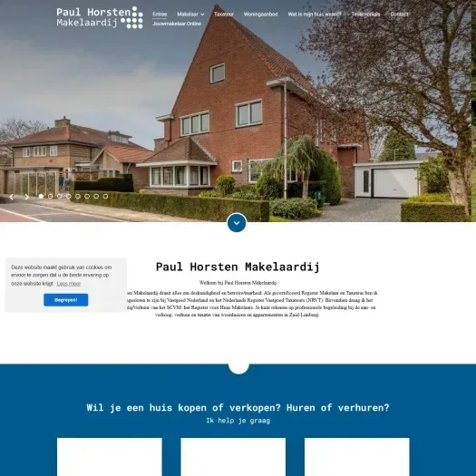 Screenshot van de website van www.paulhorsten.nl