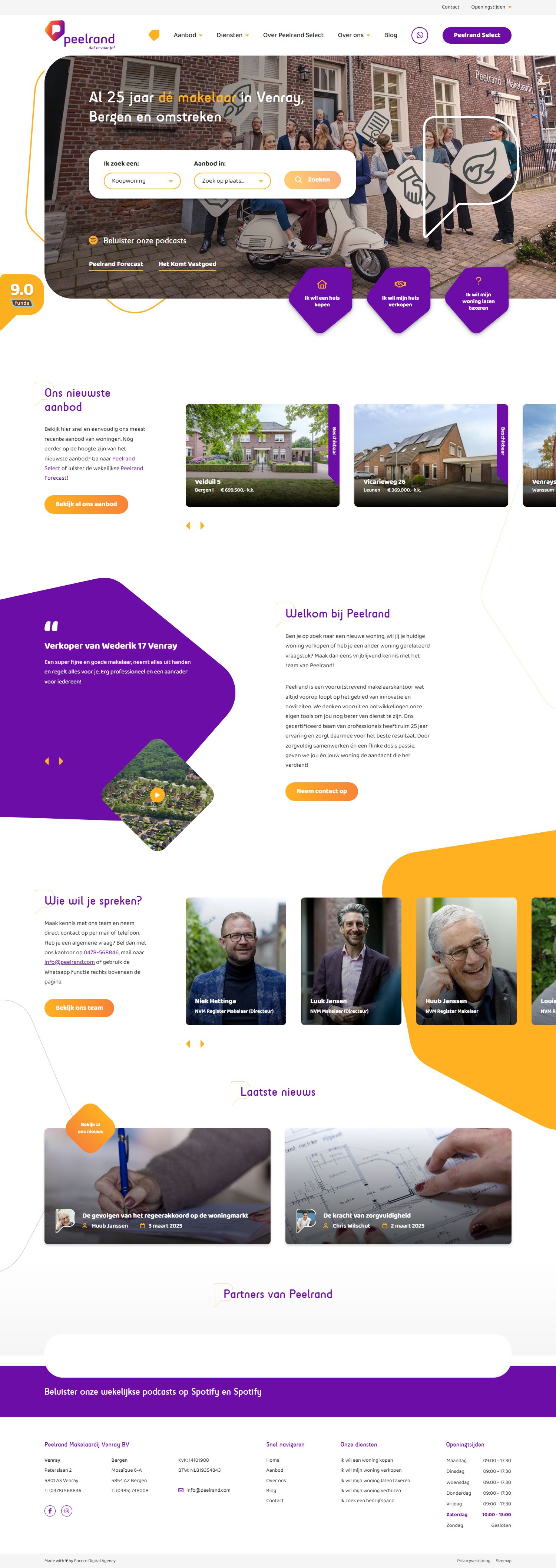 Screenshot der Website von www.peelrand.com