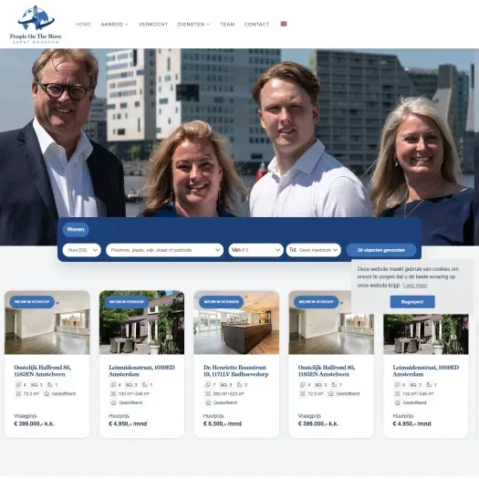 Screenshot van de website van www.peopleonthemove.nl