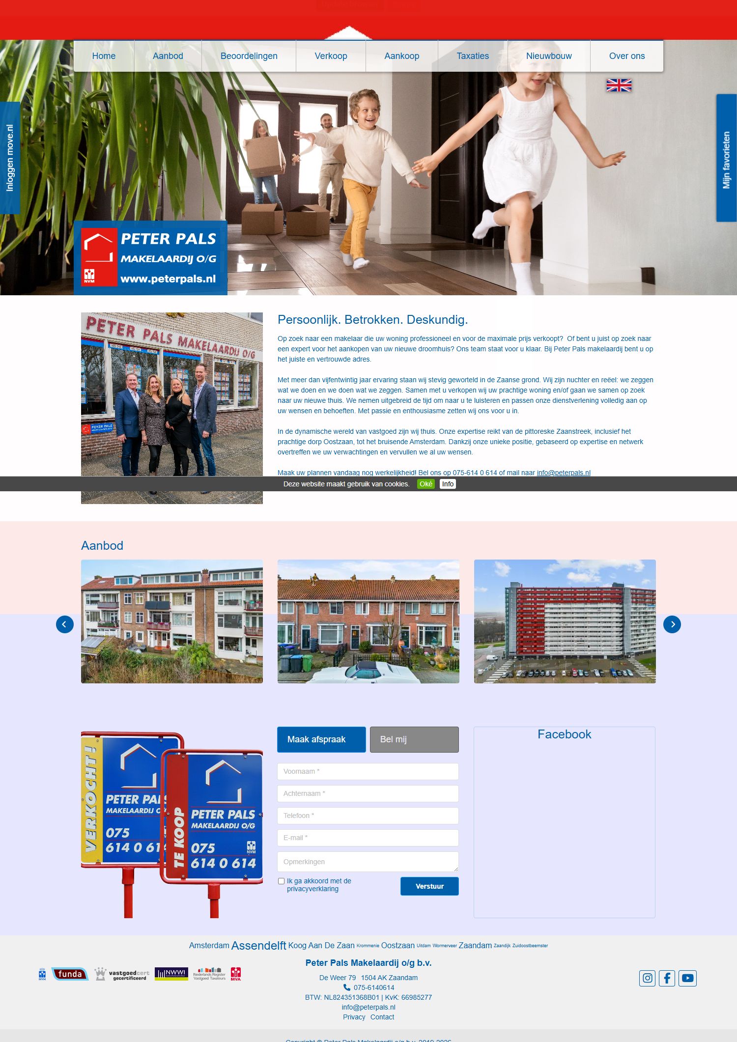 Screenshot der Website von www.peterpals.nl