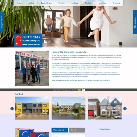 Screenshot van de website van www.peterpals.nl