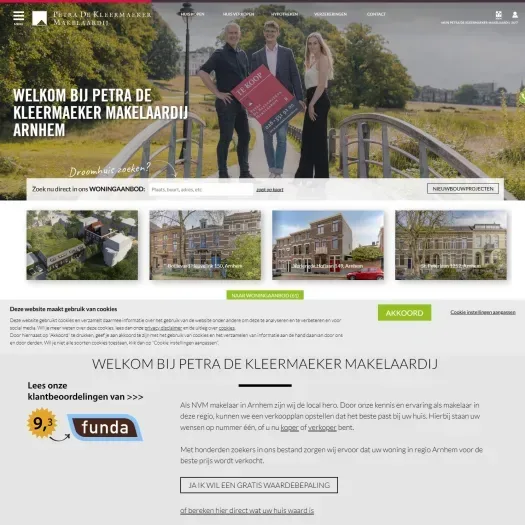 Capture d'écran du site web de www.petradekleermaeker.nl