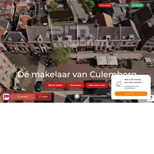 Screenshot der Website von www.pimwonen.nl
